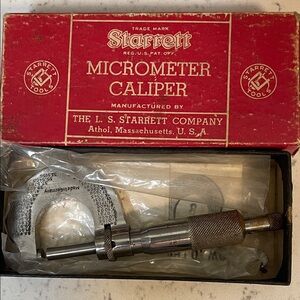 Starrett Micrometer Caliper - Red Box / Vintage